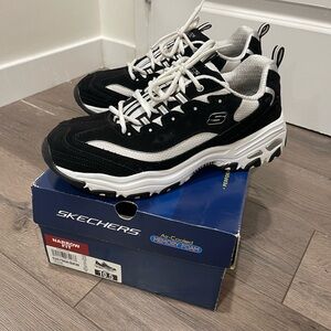 Skechers Black and White Chunky Sneakers